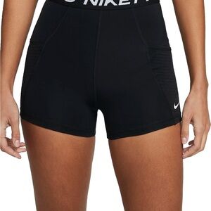 Nike PRO Women 3" High-Waisted Black Training Shorts with Pockets- Size M